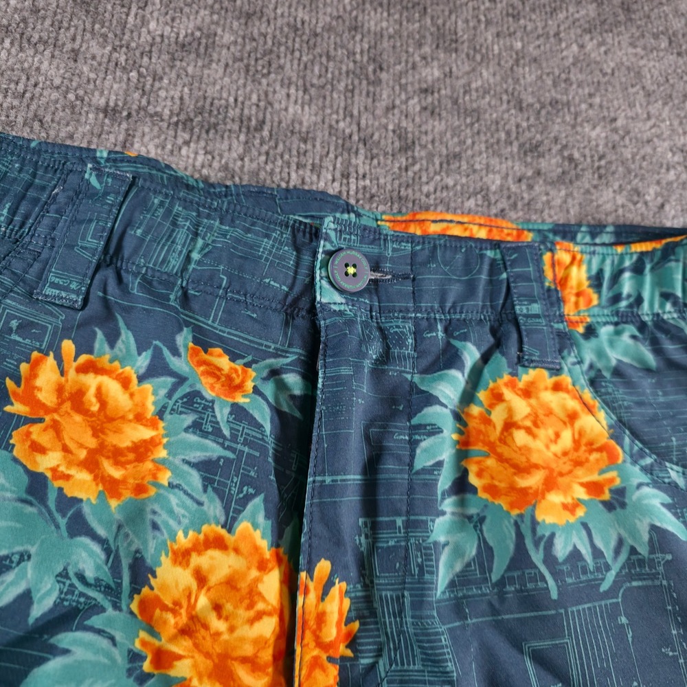 William Murray Golf Shorts 34 Floral Print Casual Straight Fit Mens